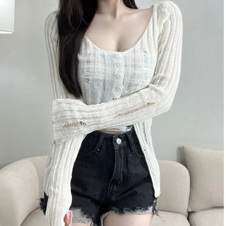 Hollow-Out Sun Cardigan