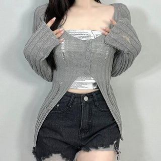 Hollow-Out Sun Cardigan