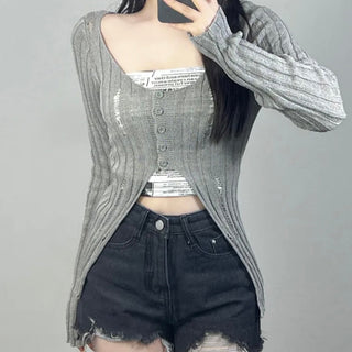 Hollow-Out Sun Cardigan