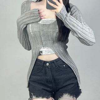 Hollow-Out Sun Cardigan