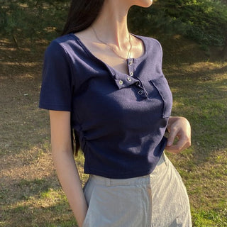 Button Detail T-Shirt