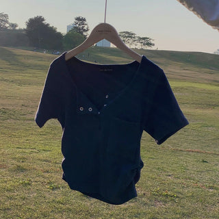 Button Detail T-Shirt