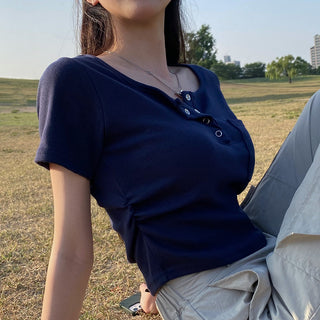 Button Detail T-Shirt