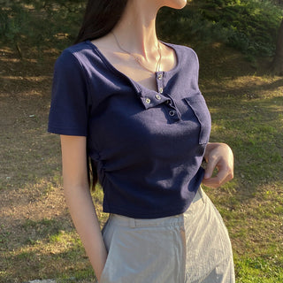 Button Detail T-Shirt