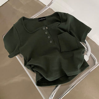 Button Detail T-Shirt