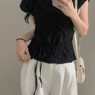 Pleated Chiffon Shirt