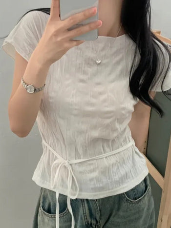 Pleated Chiffon Shirt
