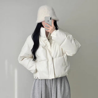 Short PU Puffer Coat