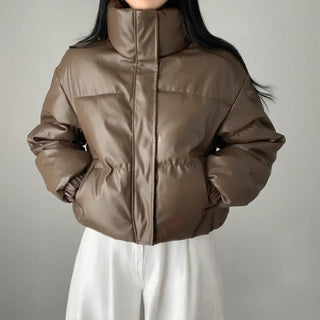 Short PU Puffer Coat