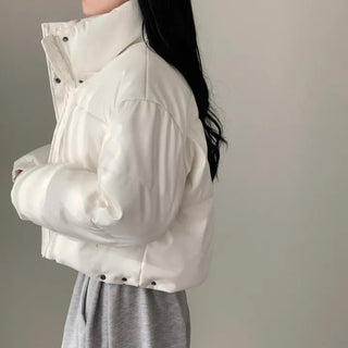 Short PU Puffer Coat