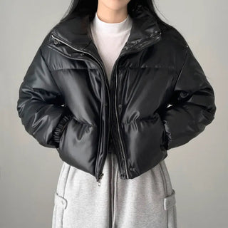 Short PU Puffer Coat
