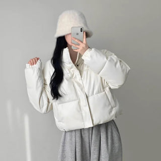 Short PU Puffer Coat
