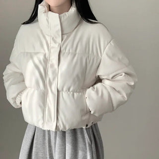 Short PU Puffer Coat
