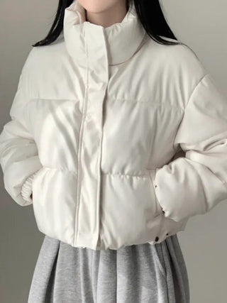 Short PU Puffer Coat