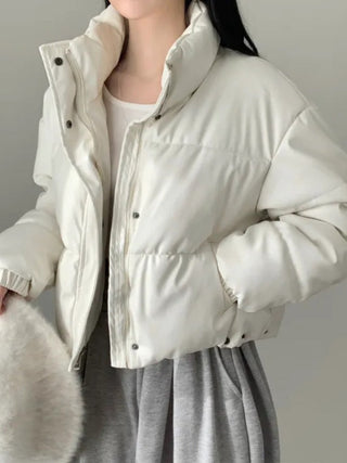 Short PU Puffer Coat