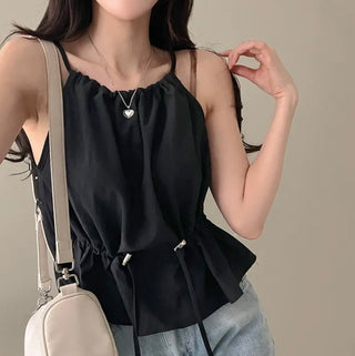 Drawstring Halter Top