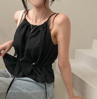 Drawstring Halter Top