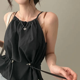 Drawstring Halter Top