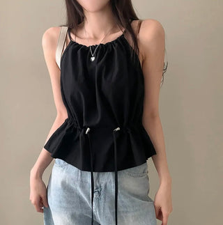 Drawstring Halter Top