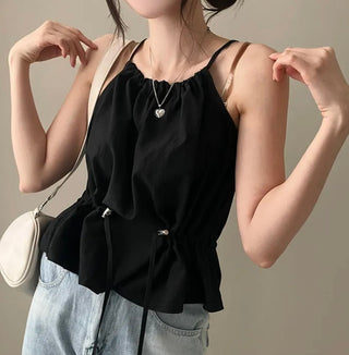 Drawstring Halter Top