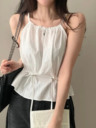 Drawstring Halter Top