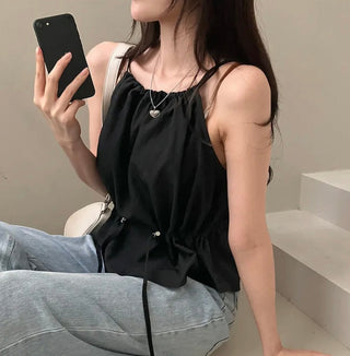Drawstring Halter Top