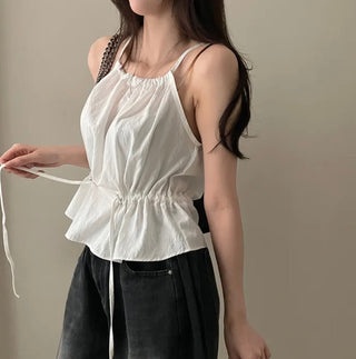 Drawstring Halter Top