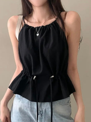 Drawstring Halter Top