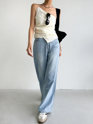 Diagonal Collar Strap Vest