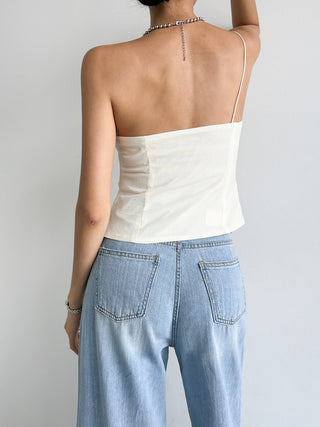Diagonal Collar Strap Vest