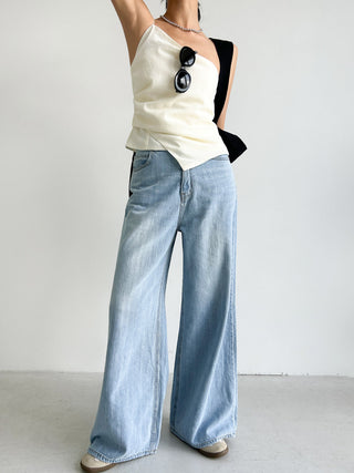 Diagonal Collar Strap Vest