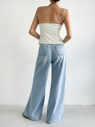 Diagonal Collar Strap Vest