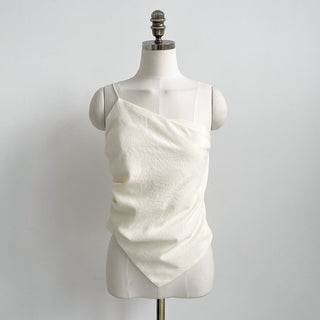 Diagonal Collar Strap Vest