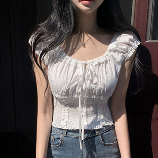 Drawstring Neckline Shirt