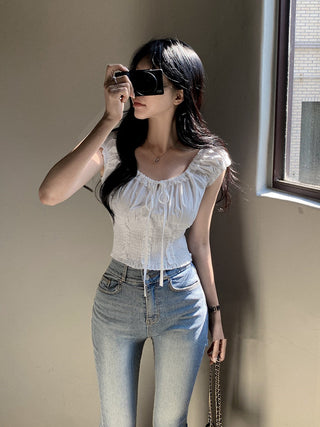 Drawstring Neckline Shirt