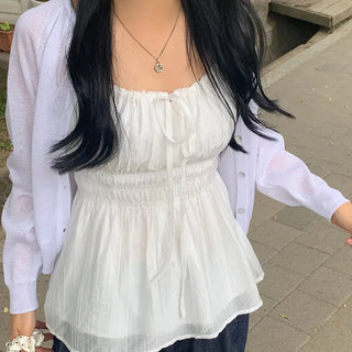 Sleeveless Chiffon Shirt