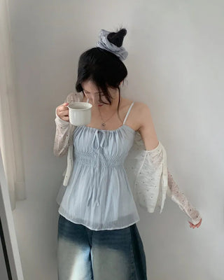 Sleeveless Chiffon Shirt