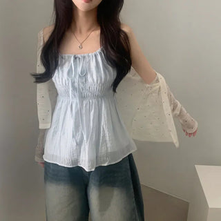 Sleeveless Chiffon Shirt