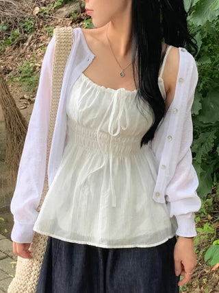 Sleeveless Chiffon Shirt