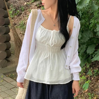 Sleeveless Chiffon Shirt