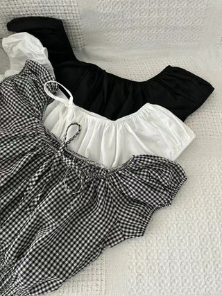 Lace-Up Plaid Shirt