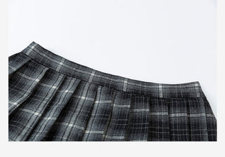 Plaid Pleated Trousers