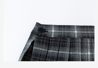 Plaid Pleated Trousers