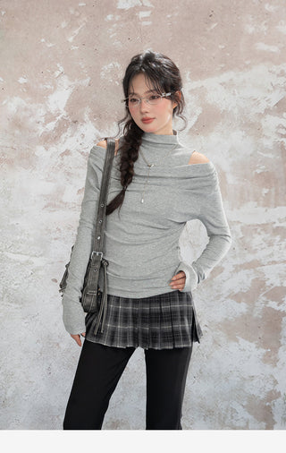 Plaid Pleated Trousers