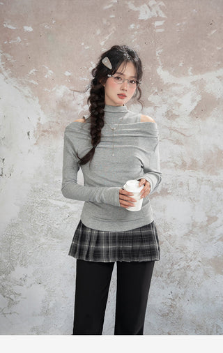 Plaid Pleated Trousers