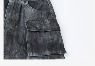Denim Skirt With Belt