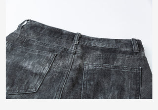 Denim Skirt With Belt
