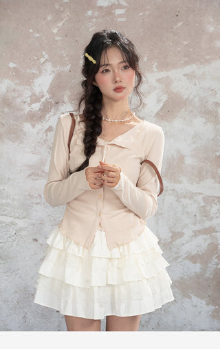 Lace Bow Knit Cardigan