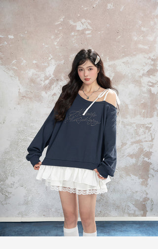 Lace Stitching Skirt
