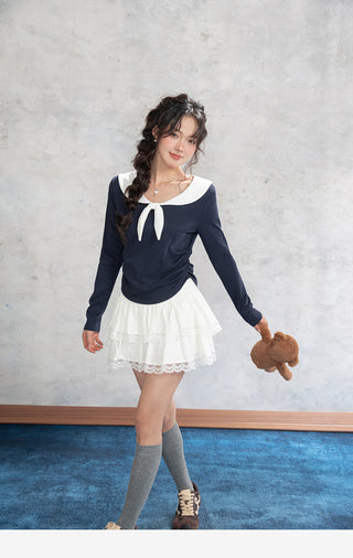 Lace Stitching Skirt